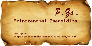 Princzenthal Zseraldina névjegykártya